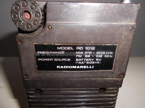 RD1012; Marelli Radiomarelli (ID = 2358661) Radio