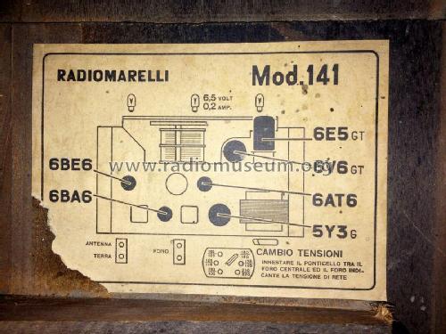 RD141; Marelli Radiomarelli (ID = 2149189) Radio