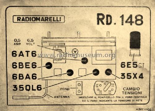 RD148; Marelli Radiomarelli (ID = 1666056) Radio