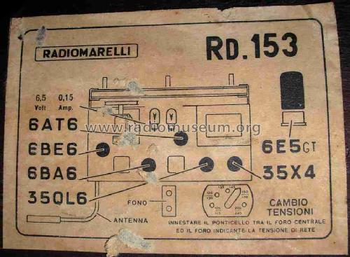 RD153; Marelli Radiomarelli (ID = 1094288) Radio