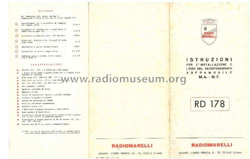 RD178 MF; Marelli Radiomarelli (ID = 2780386) Radio