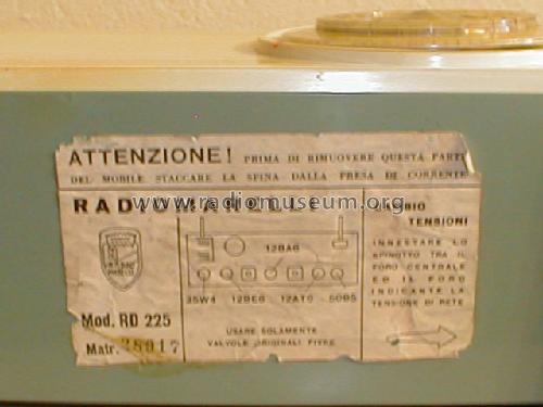 RD225; Marelli Radiomarelli (ID = 493521) Radio