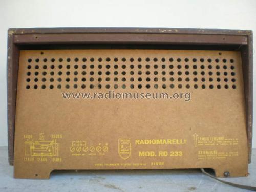 RD233; Marelli Radiomarelli (ID = 658667) Radio