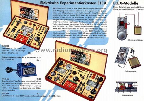 Elektrische Experimentierkästen ELEX 501-503; Märklin & Cie. GmbH; (ID = 1934766) Bausatz