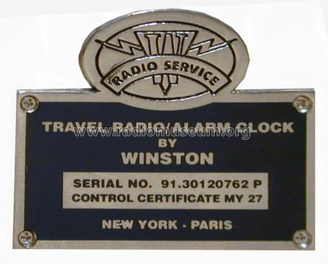 Radio Service Travel Radio / Alarm Clock by Winston ; Marksman brand of (ID = 1296750) Radio