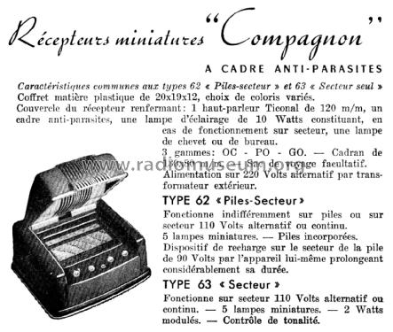 Compagnon 62; Marquett-Radio (ID = 1992215) Radio