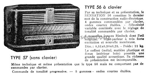 Sensation 56 Type 656; Marquett-Radio (ID = 1992127) Radio