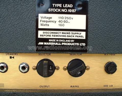 JMP Lead 1987; Marshall, Jim, (ID = 493175) Ampl/Mixer