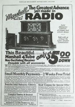 Marshall 5 Radio Marshall Radio Products Inc.; Chicago, Illinois ...