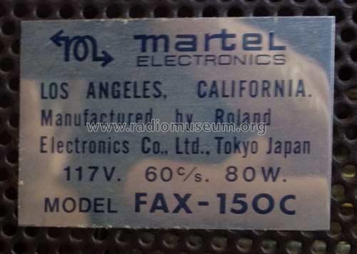 FM/AM Stereo Receiver FAX-150C; Martel Electronics (ID = 1500345) Radio