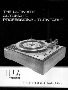 Lesa Professional Six Automatic Turntable ; Martel Electronics (ID = 1500396) R-Player