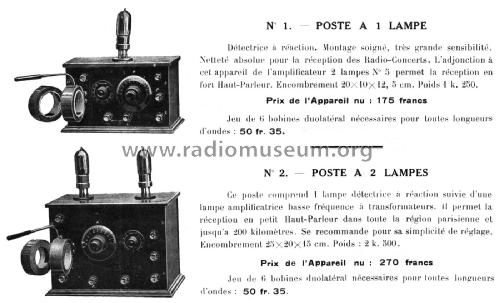 Poste à 2 lampes ; Martin, V.; Paris, (ID = 1995008) Radio