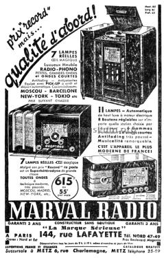 Poste à 11 lampes ; Marval-Radio; Paris (ID = 2518219) Radio