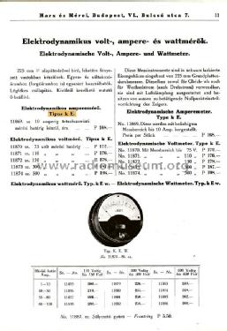 Elektrodynamikus Ampermérő k E. 11869-10 A; Marx és Mérei (ID = 2039138) Equipment