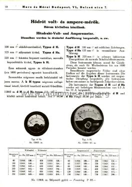 Hődrótos Ampermérő d Hs. 1843-5 A; Marx és Mérei (ID = 2037303) Equipment