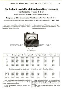 Hordozható preciziós elektrodynamikus Wattmérő h E w. 12020-1A/150V; Marx és Mérei (ID = 2043451) Equipment