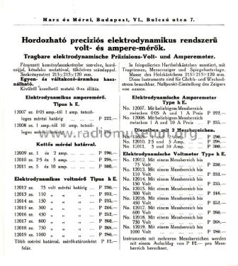 Hordozható preciziós elektrodynamikus voltmérő hE. 12018; Marx és Mérei (ID = 2057829) Equipment