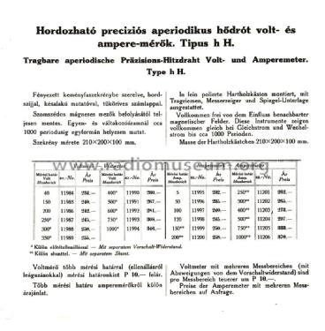 Hordozható preciziós aperiodikus hődrót voltmérő hH. 11985; Marx és Mérei (ID = 2054283) Equipment