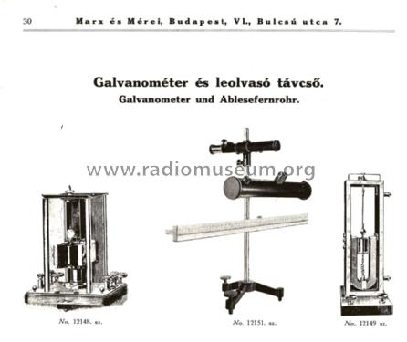 Tükrös galvanometer 12148; Marx és Mérei (ID = 2047745) Equipment