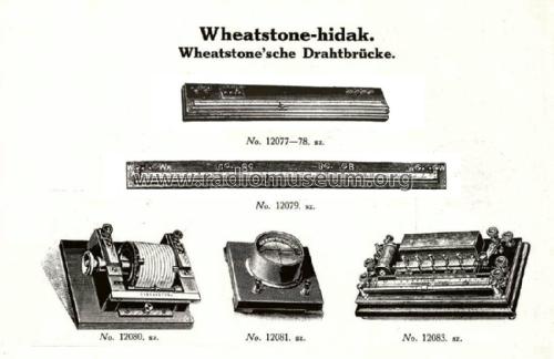 Wheatstone-híd-Bridge 12077; Marx és Mérei (ID = 2044747) Equipment