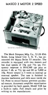 Masco 53R; Masco Mark Simpson (ID = 1800923) Radio