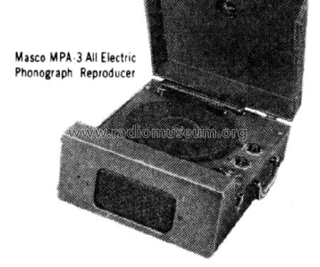 Masco MPA-3 ; Masco Mark Simpson (ID = 1099819) Enrég.-R