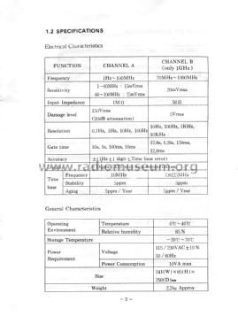 Frequency Counter MX-1100F; Maxcom Co.; Gyeonggi (ID = 2474233) Equipment