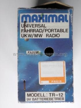 AM/FM Space Shuttle Fahrrad-Radio TR-12; Maximal Marke? / (ID = 2174496) Radio