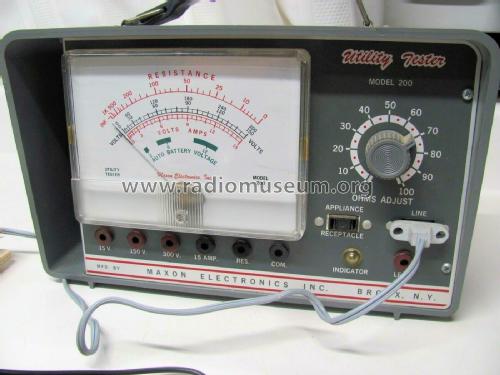 Utility Tester 200; Maxon Electronics, (ID = 2777877) Equipment