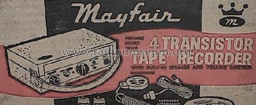 4 Transistor Tape Recorder TR-1964; Mayfair Electronics (ID = 602882) Ton-Bild