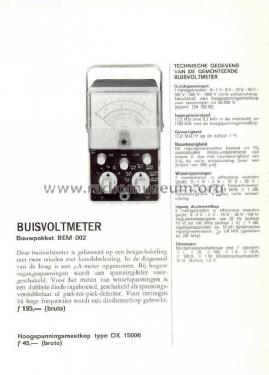 Vacuum Tube Voltmeter BEM 002; MBLE, Manufacture (ID = 364691) Equipment