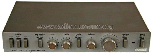 Stereo Pre-Amplifier PA-1; MBO Schmidt & (ID = 415634) Ampl/Mixer