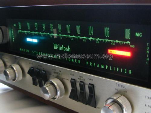 Stereophonic Tuner Preamplifier MX 110; McIntosh Audio (ID = 657755) Radio