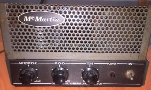 PA Amplifier CM-20; McMartin Industries (ID = 2003221) Ampl/Mixer