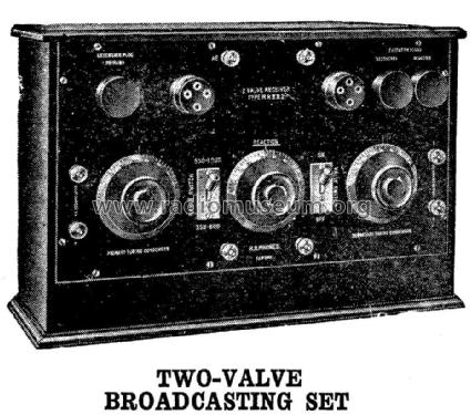 Two-Valve Broadcast Receiving Set MH.BR2A; McMichael Radio Ltd. (ID = 1075868) Radio