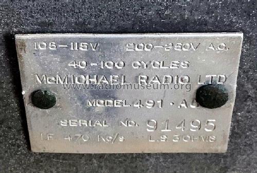 491AC; McMichael Radio Ltd. (ID = 2998461) Radio