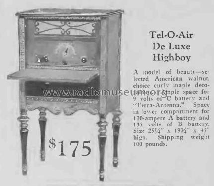 Tel-O-Air De Luxe Highboy ; McMillan Radio Corp. (ID = 2418834) Radio