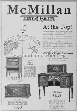 Tel-O-Air Table Cabinet ; McMillan Radio Corp. (ID = 2418841) Radio