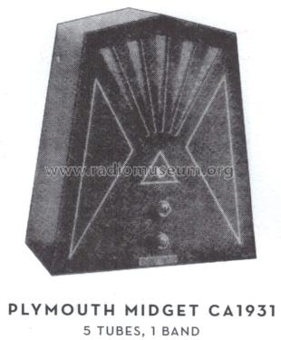 Midget ; Plymouth Radio Corp. (ID = 1571336) Radio