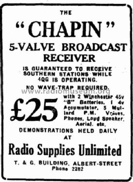 Chapin De Luxe ; Medhurst and Sons; (ID = 3050628) Radio