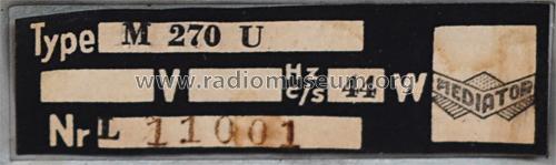 M270U; Mediator; La Chaux- (ID = 2021946) Radio