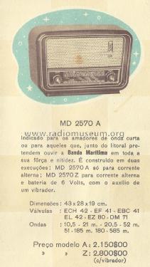 MD2570Z; Mediator; La Chaux- (ID = 2069642) Radio