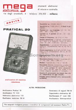 Analizzatore Pratical 20; Mega Radio Mega (ID = 2766910) Equipment