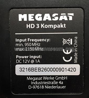 Satfinder HD3 Kompakt; Megasat Werke GmbH; (ID = 2419356) Equipment