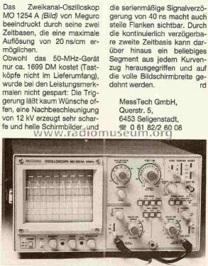 Oscilloscope 50-MHz MO-1254A; Meguro Electronics (ID = 1031482) Ausrüstung