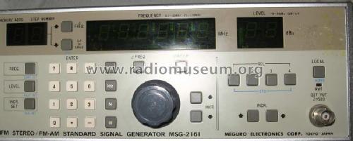 Stereo/FM-AM Generator MSG-2161; Meguro Electronics (ID = 540356) Ausrüstung