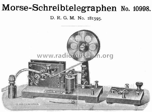 Morse-Schreibtelegraph No. 10998; Meiser & Mertig; (ID = 2538077) Morse+TTY