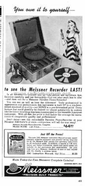 Phono-Recorder 9-1045; Meissner Mfg. Div., (ID = 3044458) R-Player