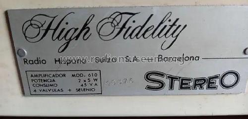 High Fidelity Stereo Amplifier 610; Melodial marca, (ID = 3091799) Ampl/Mixer