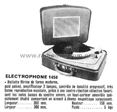 Électrophone 1458; Mélovox Itax, (ID = 2092056) R-Player